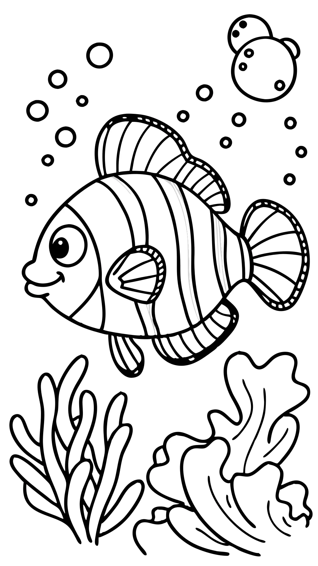 tropical fish coloring pages